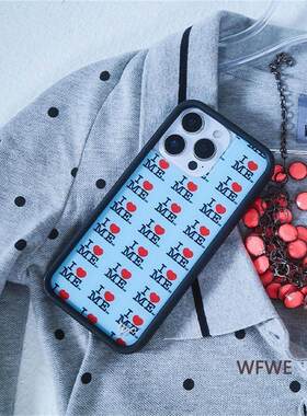 精版wf手机壳壳I Heart Me丨Blue蓝色我爱自己WILDFLOW壳适用iPhone15/14/13ProMax/12Plus壳WF防摔保护套17