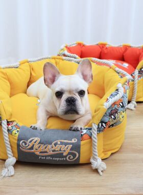 清仓宠物窝兔八哥可拆洗四季泰迪狗窝猫窝冬季保暖窝垫包邮