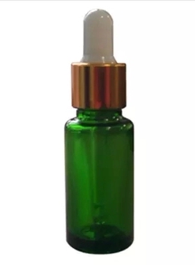 优质精油瓶 带胶头滴管吸管绿色玻璃精油瓶分装瓶调配瓶5ml-100ml