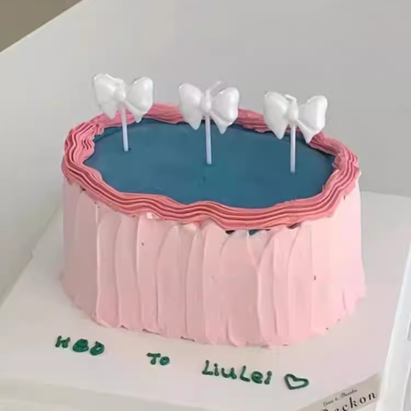 蝴蝶结蜡烛蛋糕装饰插件