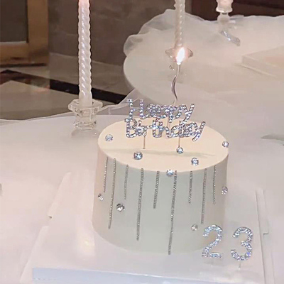 小红书同款钻石蛋糕插牌装饰女神