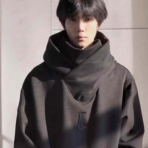 超火保暖高领连帽卫衣男女同款