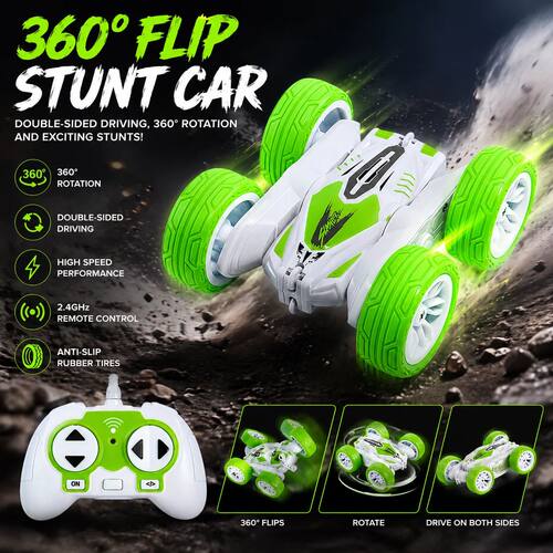 Mini RC Stunt Remote Control Double-Sided Stunt Car, 360° R