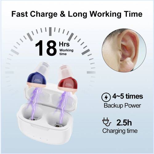Hearing Aids 16 Channel Rechargeable Digital Invisible Heari