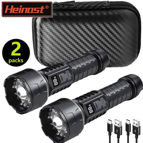 1/2PCS/A Set High Strong Power Led Flashlights Emergency Spo