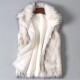 Colla Vest Women Winter Faux Wool Stand Coat Fur