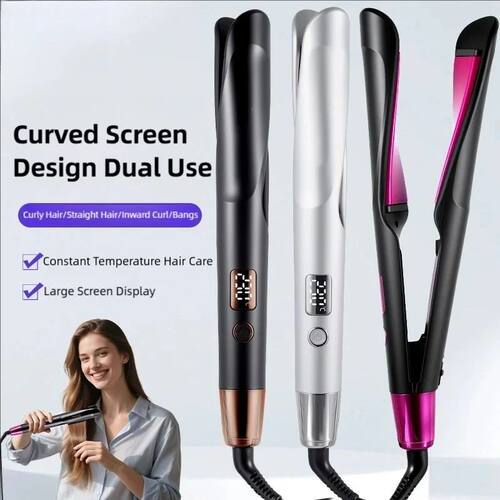 New 2-in-1 Curling Iron & Straightener Multi-Function Hair S
