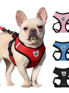 Summer Cat Dog Harness Lead Leash Adjustable Vest Polyester