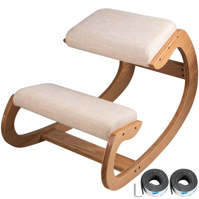 SucceBuy Ergonomic Kneeling Chair Stool W/ Thick Cushion Hom