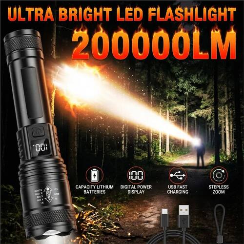 Ultra Bright P50 LED Flashlight Rechargeable LED Torch Tacti