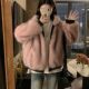 Sided Winter Imitation Women Coat Double Fur Mink Hooded