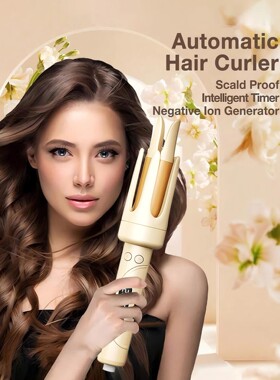28mm Automatic Curling Iron, Hair Curler Wand Rotating,4 Adj