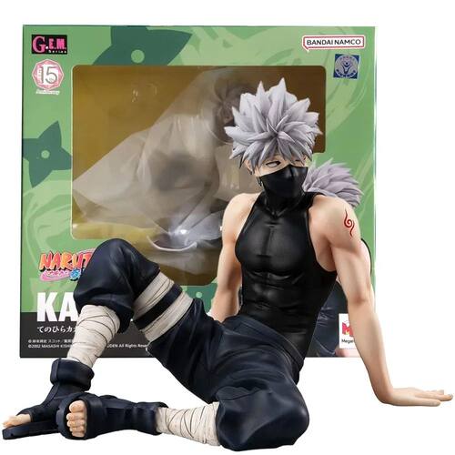 9cm Anime Naruto Shippuuden Hatake Kakashi Figure Sitting Po