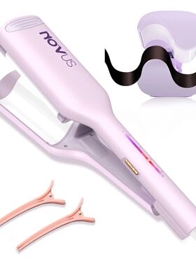 Curling Iron Hair Crimper Waver - 1.25 Inch Anti-Scald Waves