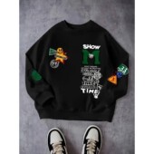 men Autumn for hoodie and round 2025 Spring neck new The