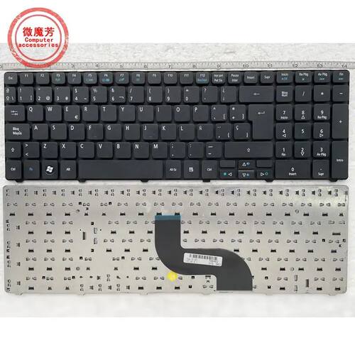 Spanish keyboard for Packard Bell Easynote TE69 TE69KB TE69H