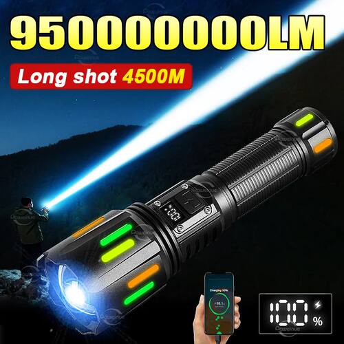 950000000LM Super Powerful LED Flashlight Rechargeable Flash