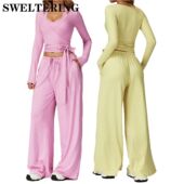 Set Sports Fitness Outfits Yoga Women Tracksuit 3PCS Gym