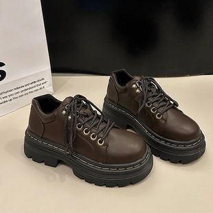 Womens Derby Shoes Autumn British Style Female Footwear Loaf