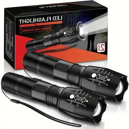 High Power LED Flashlights Camping Torch 5 Light Modes Zoom