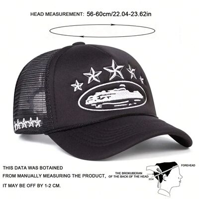 Fashionable Embroidered Baseball Hat Five Star Color blocked