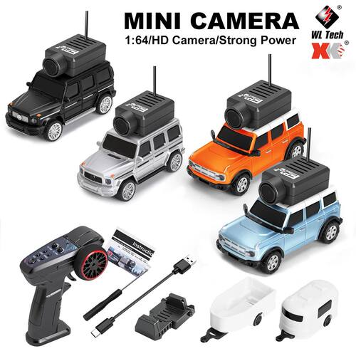 WLtoys 1/64 Mini RC Car with 720P FPV Camera Wifi APP Contro