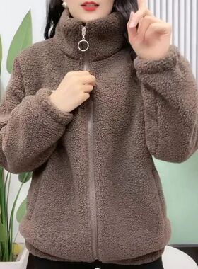 Women's Autumn Winter Jacket Fleece Lined Thickened Cotton C