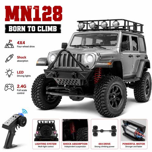 New RC Remote Control Car MN128 1/12 2.4G Four-Wheel Drive F