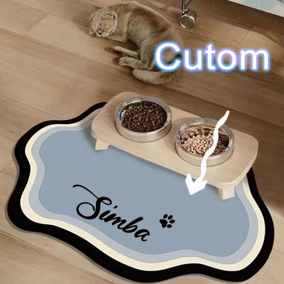 ? Custom Pet Feeding Mat Cute Shape Dog Diatom Mud Floor Mat