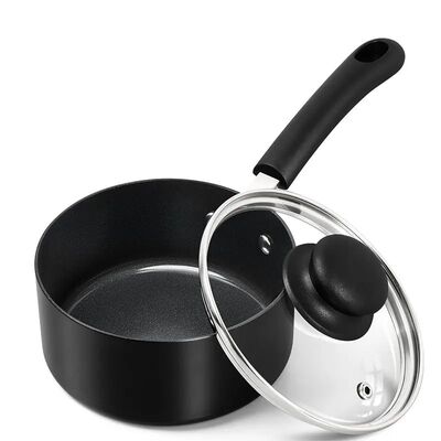 1-Quart Saucepan Nonstick Cooking Pot with Glass Lid Easy Cl
