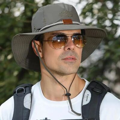 Summer Bucket Hat Men Women Sunscreen Fishing Hat Outdoor Br