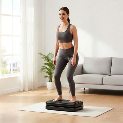 Exercise Vibration Plate with Rope Standing Shaking Machine