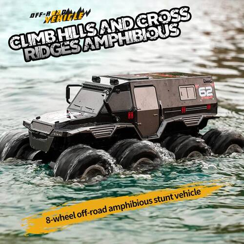 Q137 RC Car Off-oad Amphibious Stunt Vehicle 8-wheel Speed R