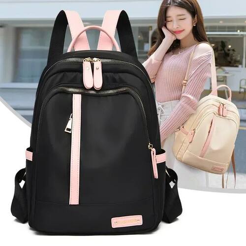 Large Capacity Contrast Color Backpack for Women School Bags
