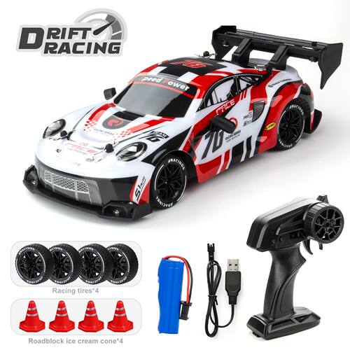1:24 RC Drift Car, 2.4GHz High Speed 4WD Remote Control Raci