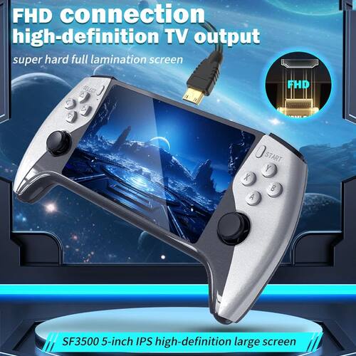 Multifunctional 5 Inch IPS HD Retro Handheld Game Console SF