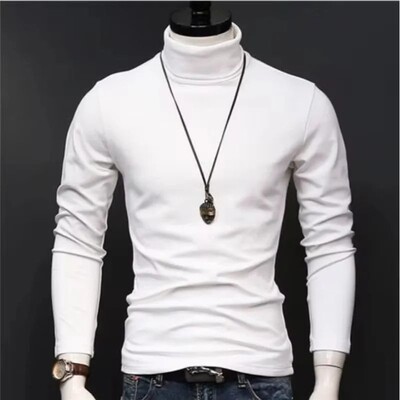 Spring Autumn Thin Men Pullovers Sweaters Turtleneck Knitted