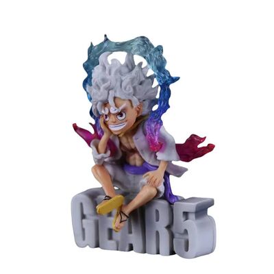 9cm Mini One Piece Luffy Gear 5 Action Figure Nika Statue An