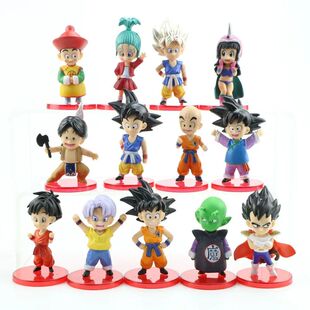 13pcs/lot dragon Ball mini figure super saiyan goku vegeta A