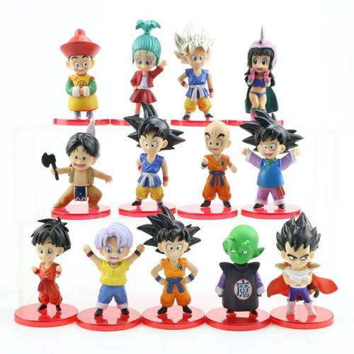 13pcs/lot dragon Ball mini figure super saiyan goku vegeta A