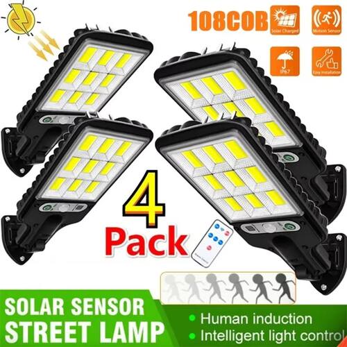 1/2/3/4PCS Solar Lights Outdoor 3 Modes 200COB Waterproof St
