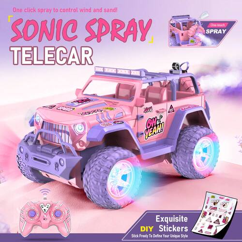 2.4G New Pink Spray Remote Control Car, 6 Scale RC Monster T