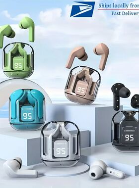 Wireless Earbuds Bluetooth 5.3, ENC Noise Cancelling, LED Ba