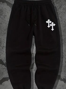 Harajuku hip-hop pants Printed Pattern Slim Men Y2K Gothic L