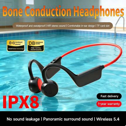 LZQLY Bone Conduction Headset Wireless Swimming Headphone IP