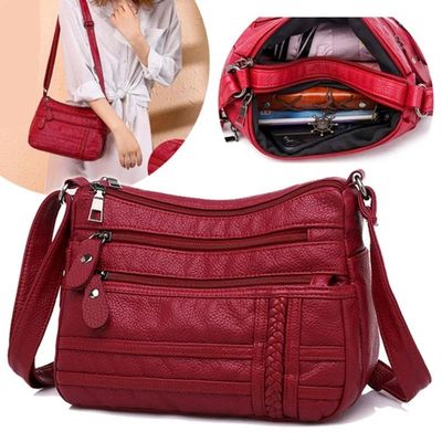 Fashion Women Bag Pu Soft Leather Shoulder Bag Multi-layer C