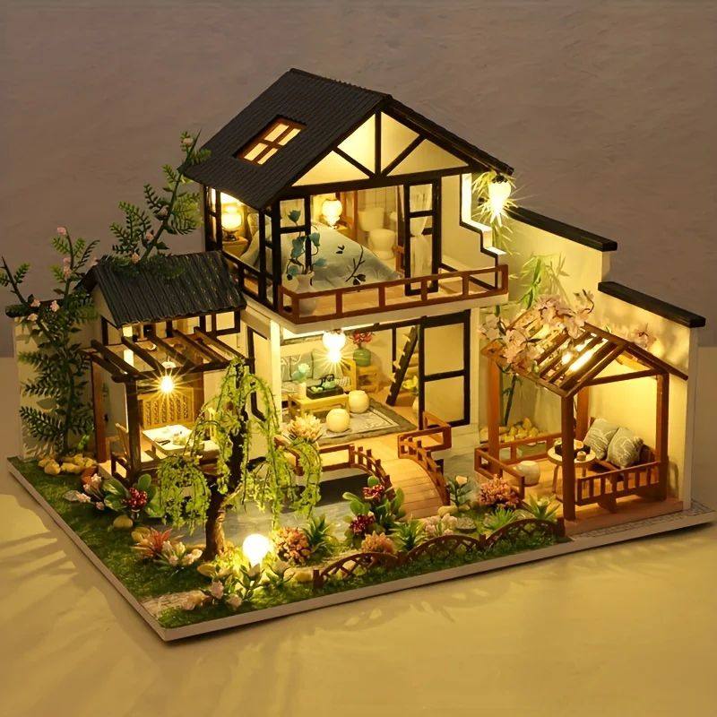 1pc,Diy Wooden Doll House,Assembly Model Kit,3d Puzzle, Birt,模玩/动漫/周边/娃圈三坑/桌游,手办/模型娃衣,淘宝优惠券,粉丝福利购,淘宝优惠卷