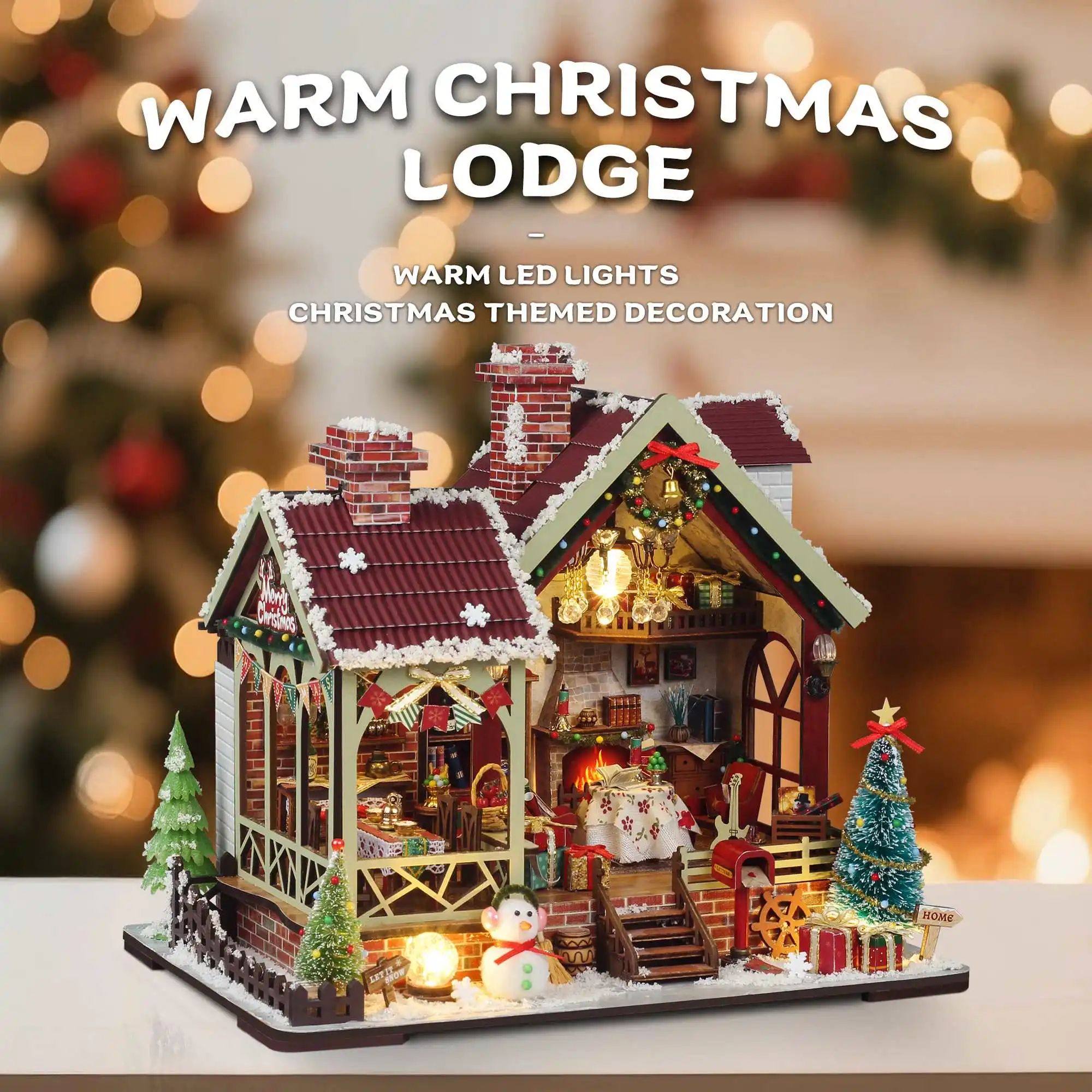 Christmas Night Warm House - Miniature Dollhouse DIY Kit wit,模玩/动漫/周边/娃圈三坑/桌游,手办/模型娃衣,淘宝优惠券,粉丝福利购,淘宝优惠卷