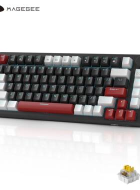MageGee 75% Mechanical Gaming Keyboard with Knob Control, Bl