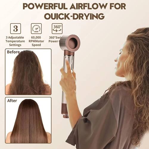 High quality   Mini 5-in-1 Hot Air Comb High-speed Multi-fun